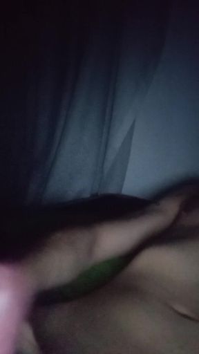 Masturbating