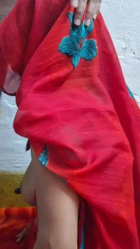 Red Saree Sister in Law Fuck by Brother in Law