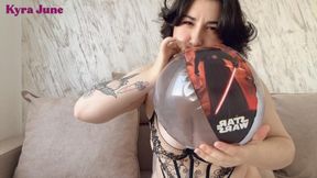 Naked Popping with a Star Wars Beach Ball