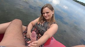 SECRET PEDAL BOAT SEX!!! Cheating fuck PUBLIC on the lake!