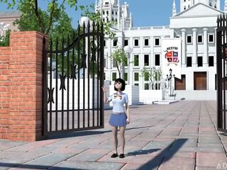 Manga Sex College Movie scene 8 - Large Titty Bffs Practice Scissoring Jointly at Anime Sex University