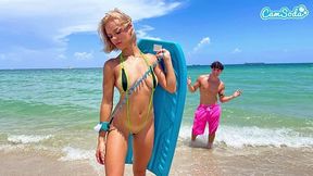 Milane Blanc - Blonde Teen With Big Natural Tits In Micro Bikini Picked Up On The Beach And Destroyed By A Stranger