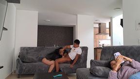Sexy and Cheeky Mature Masturbates in the Living Room