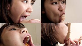 [Premium Edition]Momo Minami - Showing inside cute girl's mouth, chewing gummy candys, sucking fingers, licking and sucking human doll, and chewing dried sardines mout-128-PREMIUM - wmv 1080p