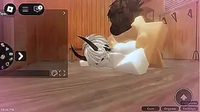 slut enjoys getting slammed by roblox dick