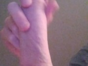 How big is it? Let's find out!  Tape Measure - Large white cock & precum