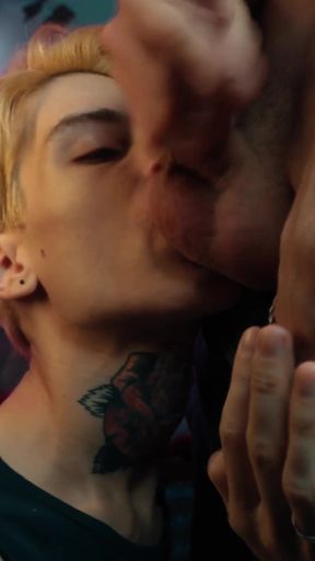 Hard cock during massage session