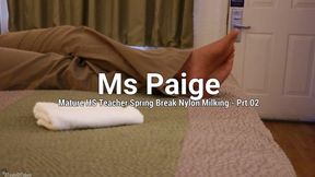 Ms Paige Mature HS Teacher After School Last Min Milking Appointment - Prt 02