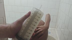 Milk Enema Play: Deep Fill and Messy Release