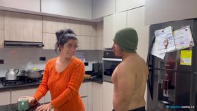 ! I surprise my horny wife with my big cock!