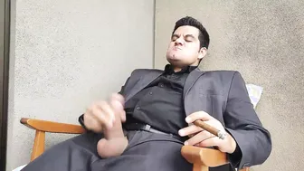 Yuri Gaúcho: Brazilian Hunk Boss Strokes His Big Cock