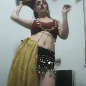 sexy blonde argentinian belly dancer