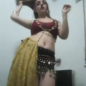 sexy blonde argentinian belly dancer