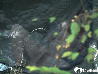 Redhead loves some action in the forest