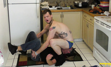 ManPuppy Jake Skittles Shows Richard Lennox Who Is The