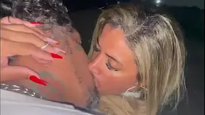 WIFE MAKES FAN CUM 3 TIMES RUBBING HOT WITHOUT A CONDOM ORAL SEX IN FRONT OF EVERYONE IN PUBLIC