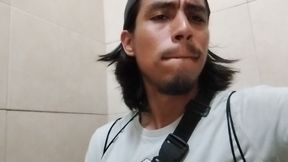 In a Public Toilet After Selling Water