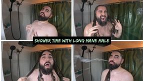 Shower Time with Long Mane Male 1080p -Ft: Theo Brawn