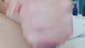 Jerking off my girl's side until I cum