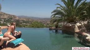 Teen babysitter fucks her boss husband