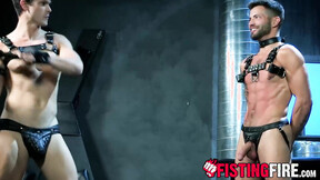 Ripped slave Casey Everett loves to be whipped with a flogger by his master