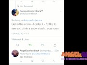 Angel told to drink her piss in the snow