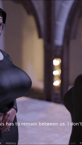 Iconic moment from &quot;Amazing ass and tits on a Nun MILF that love Huge Massive Futanari Cock, Breeding Sexy MILF Nun - MILF&quot;