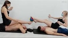 Moscow multitrampling training #15 (Full): double tap-dancing & butt squeezing & hands trampling & headscissors & heels torment