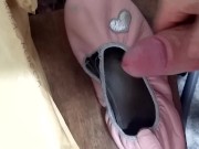 Penis on girls slippers. Write in comment what to do with them
