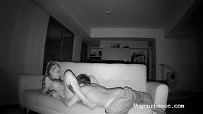 April and Nyx Lesbian sex caught on cam