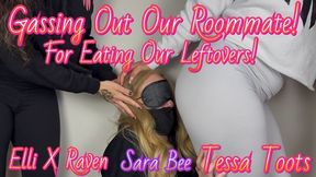 You Shouldn't Of Eaten our Leftovers! - Tessa Toots and Elli X Raven farting on Sara Bee!