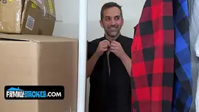 Step Uncle and friend corrupt innocent Aria Banks in taboo three-way