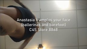 Anastasia tramples your face (ballerinas and barefoot)