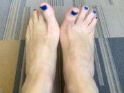 Blue nail polish