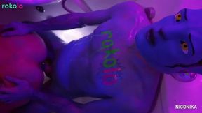 Alien Threesome Fuck with Avatar from Planet Rokolo