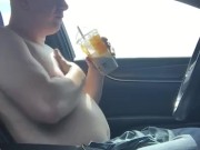 Piggy stuffs his face for master bbqchef