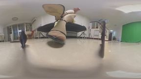 The VR360 MIXUE high heeled sandals trampled on the dwarfs stockings to humiliate them