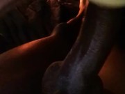 Ebony fucking flash light