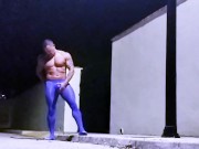 public exhibitionist jerks off multiple times on the street