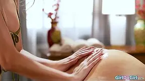 Busty Asian GFs get turned on by free massage