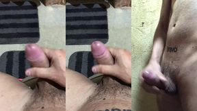 me masturbando ate gozar no banheiro de casa