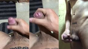 me masturbando ate gozar no banheiro de casa