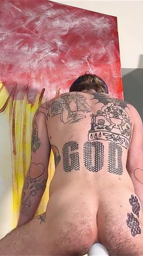 Training My Slutty Ftm Asshole in My Painting Studi