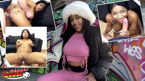 GERMAN SCOUT - No condom Anal Sex at Pick Up Casting for Black Girl Vicky Menage