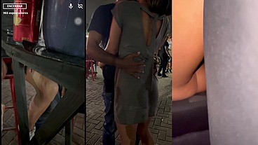 Tirou a calcinha no barzinho e ganhou dedadas do comedor