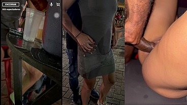Tirou a calcinha no barzinho e ganhou dedadas do comedor