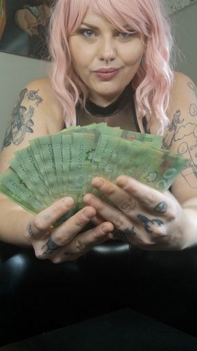 Bratty Latex Dom Counting Your Money