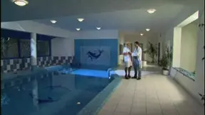 Doctor and Nurse Work Overtime Fucking in the Pool