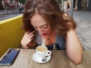 Venom Evil made a mess when drinking a coffee with "extra milk"