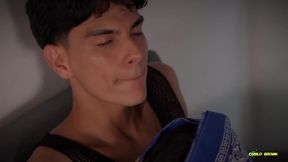 Femboy Slut Surprises BF Chokes Him Dry Removes Condom Gushes Cum